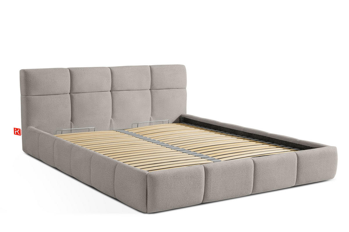 POLSTERBETT ALTOS, hellgrau - Hellgrau, Holz/Holzwerkstoff (160/200cm) - KONSIMO®