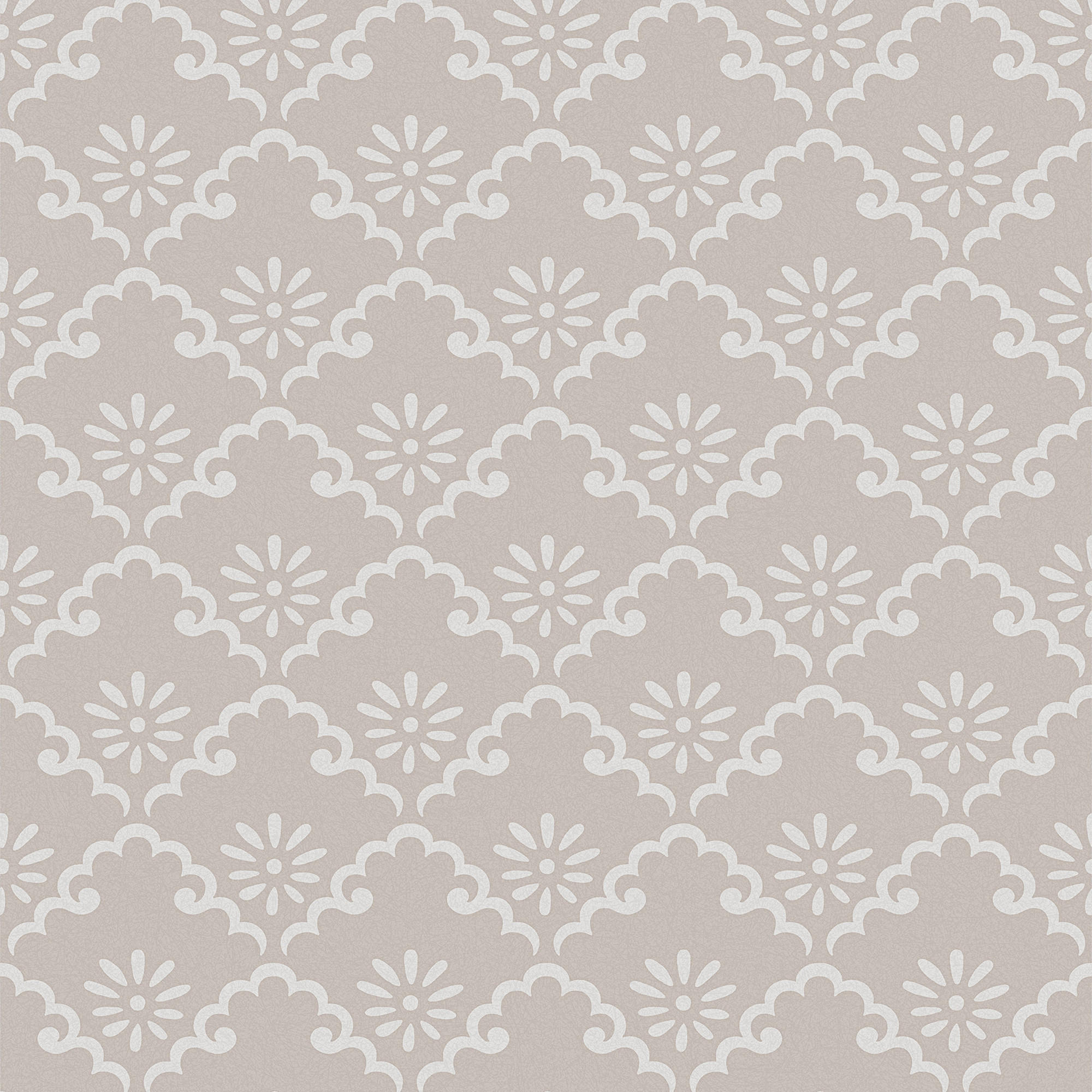 VLIESTAPETE Coralie Taubengrau | Beige Grau | Ländlich | 10mx52cm - Grau, Papier/Kunststoff (52/1000cm) - LAURA ASHLEY