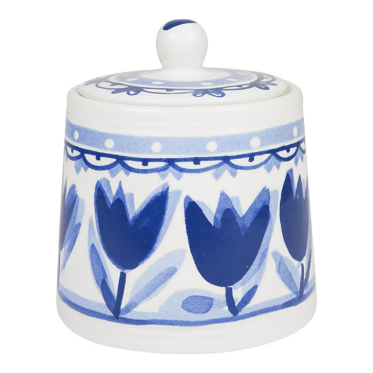 ZUCKERDOSEN Tulpen in Blau - 11,5cm - Blau, Keramik (10.5/11.5cm) - Blond Amsterdam