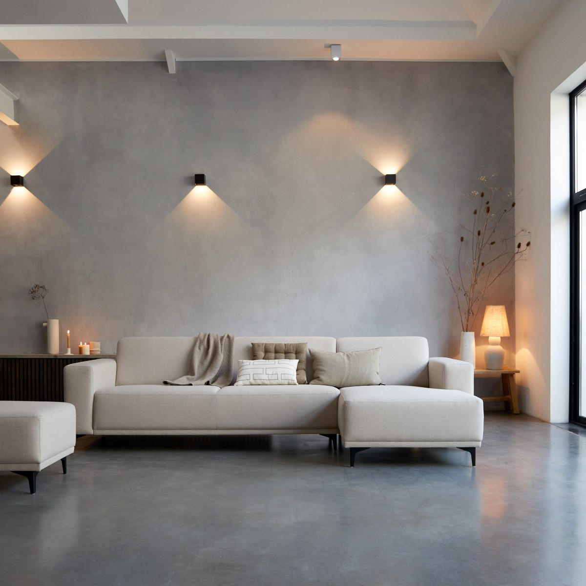 SOFA Lars Beige aus Stoff - Beige, Textil (299/150cm) - Tikamoon