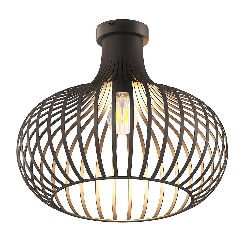 LED DECKENLEUCHTE Metall Rostoptik Braun - Braun, Metall (40/40/35cm) - Nowa