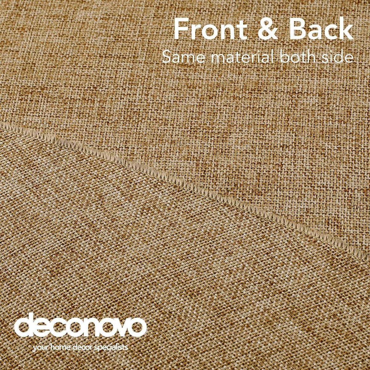 TISCHDECKE Rund 140 cm Ockerbraun - Hellbraun, Textil (140/140/1cm)