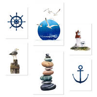 POSTER Set Mit 6 Meereskomposition A3 & A4 Rahmenlos - Klar, Papier (29/3cm) - Nacnic