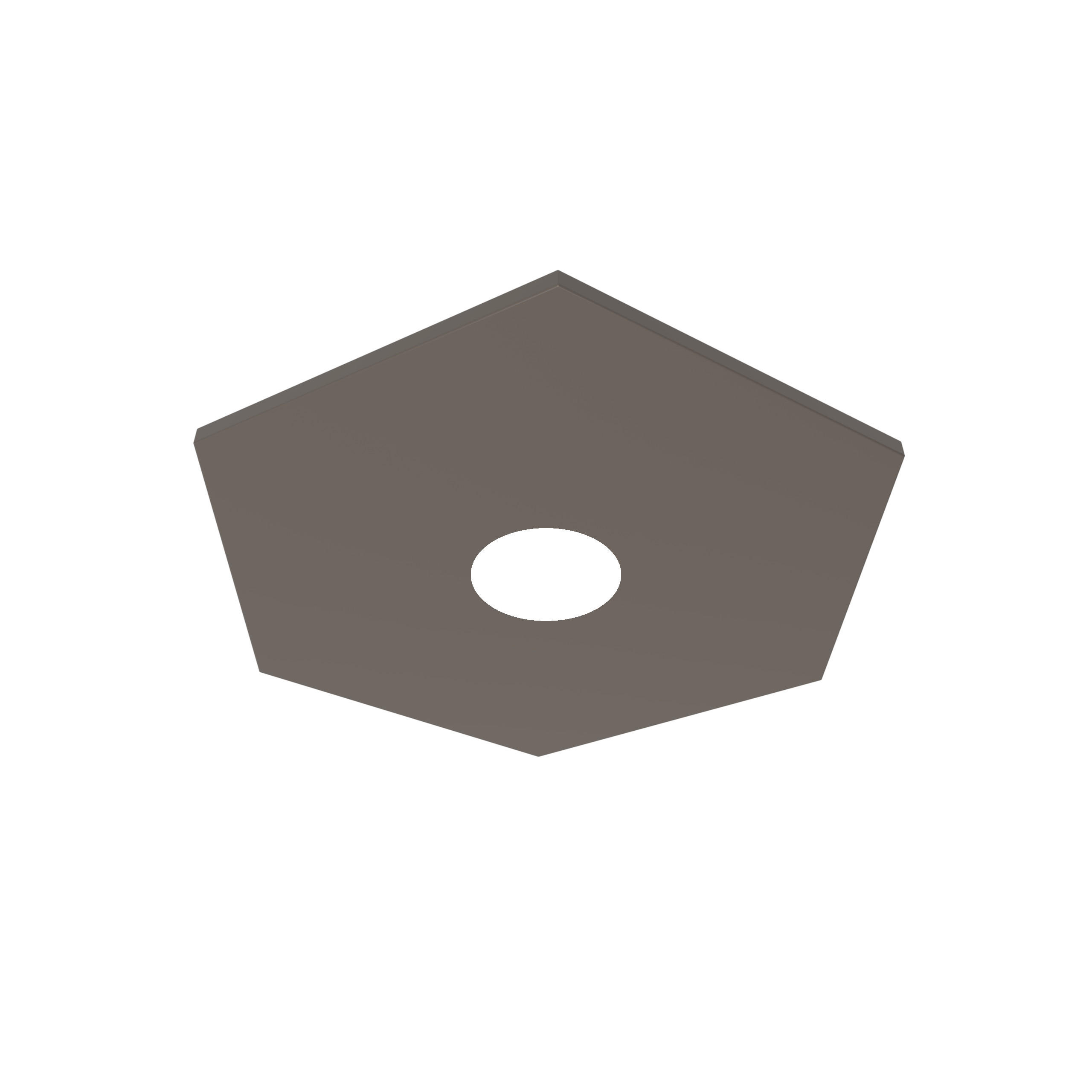 DECKENLEUCHTE - Graubraun, Metall (25/25/4cm) - Lumicom