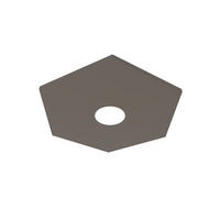 DECKENLEUCHTE - Graubraun, Metall (25/25/4cm) - Lumicom