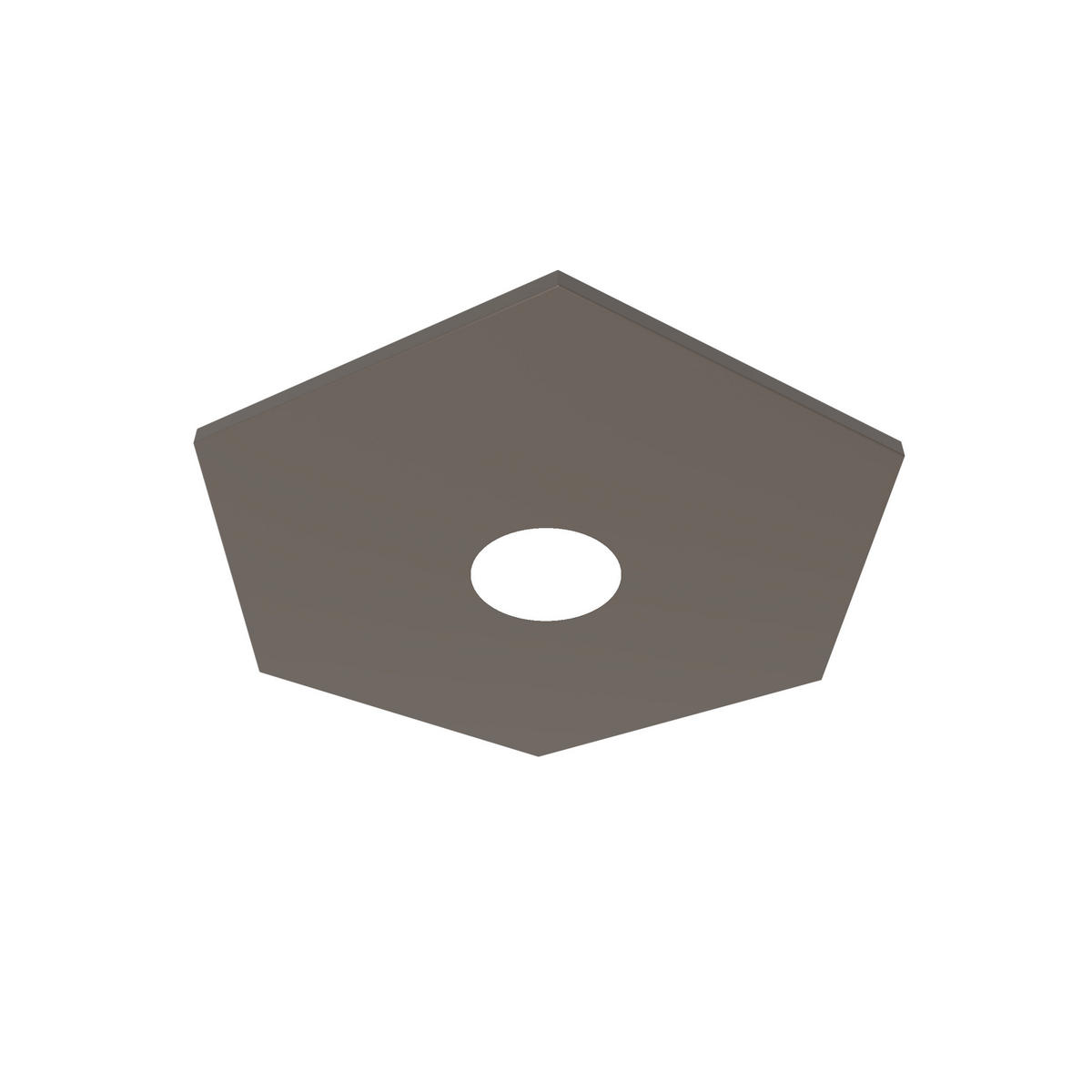 DECKENLEUCHTE - Graubraun, Metall (25/25/4cm) - Lumicom