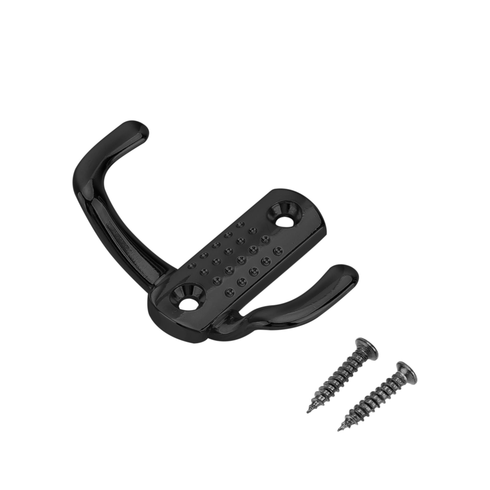 KLEIDERHAKEN 7 / 4.7 cm - Schwarz, Metall (1.69/4.7/7cm) - Intirilife