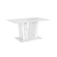 COUCHTISCH 100 cm in Weißer Marmor-Optik - Weiß, Holzwerkstoff (60/100/55cm) - Home Collective