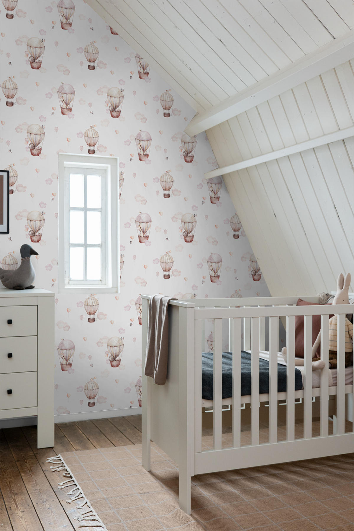 TAPETE Luftballons 50 x 900 cm - Beige, Papier (50/0.1cm) - ESTAhome