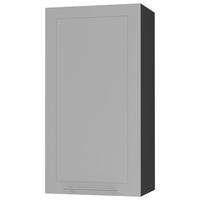 KÜCHENHÄNGESCHRANK Kvantum W4/50 Dust Grey Matt / Schwarz Matt 50 / 32,5 / 96cm - Schwarz/Grau, Holz/Holzwerkstoff (50/96/32.5cm) - Feldmann-Wohnen