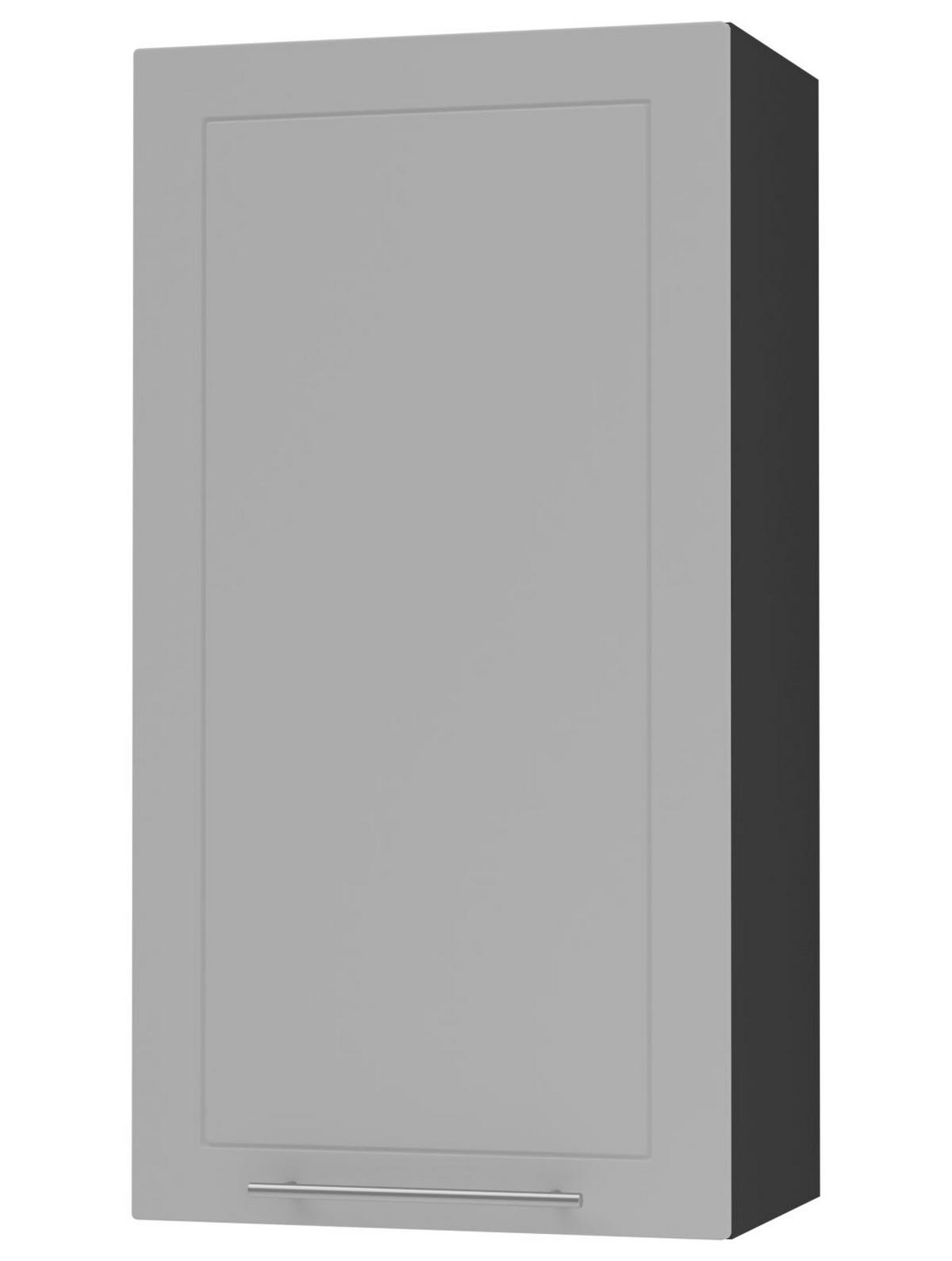 KÜCHENHÄNGESCHRANK Kvantum W4/50 Dust Grey Matt / Schwarz Matt 50 / 32,5 / 96cm - Schwarz/Grau, Holz/Holzwerkstoff (50/96/32.5cm) - Feldmann-Wohnen