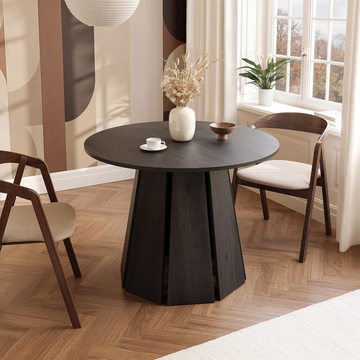 ESSTISCH VERDA 100/76 cm Graphitschwarz - Graphitfarben, Holzwerkstoff (100/100/76cm) - Idohome