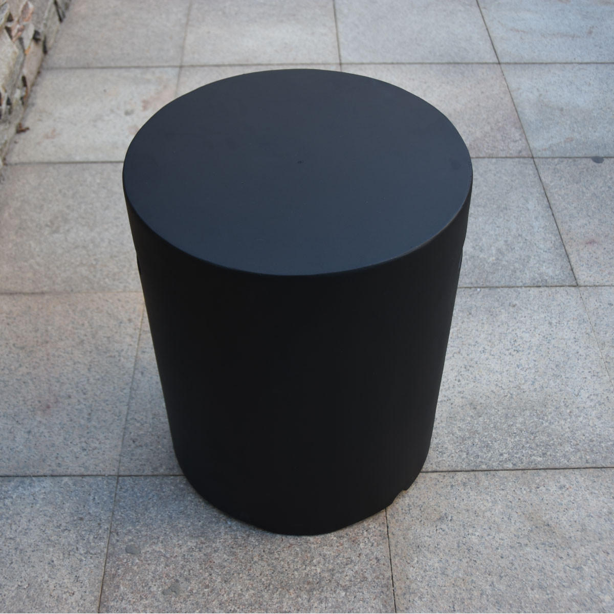 ABDECKUNG für 5 kg Gasflaschen in Beton-Optik schwarz - Schwarz, Stein (45/58/45cm) - Elementi