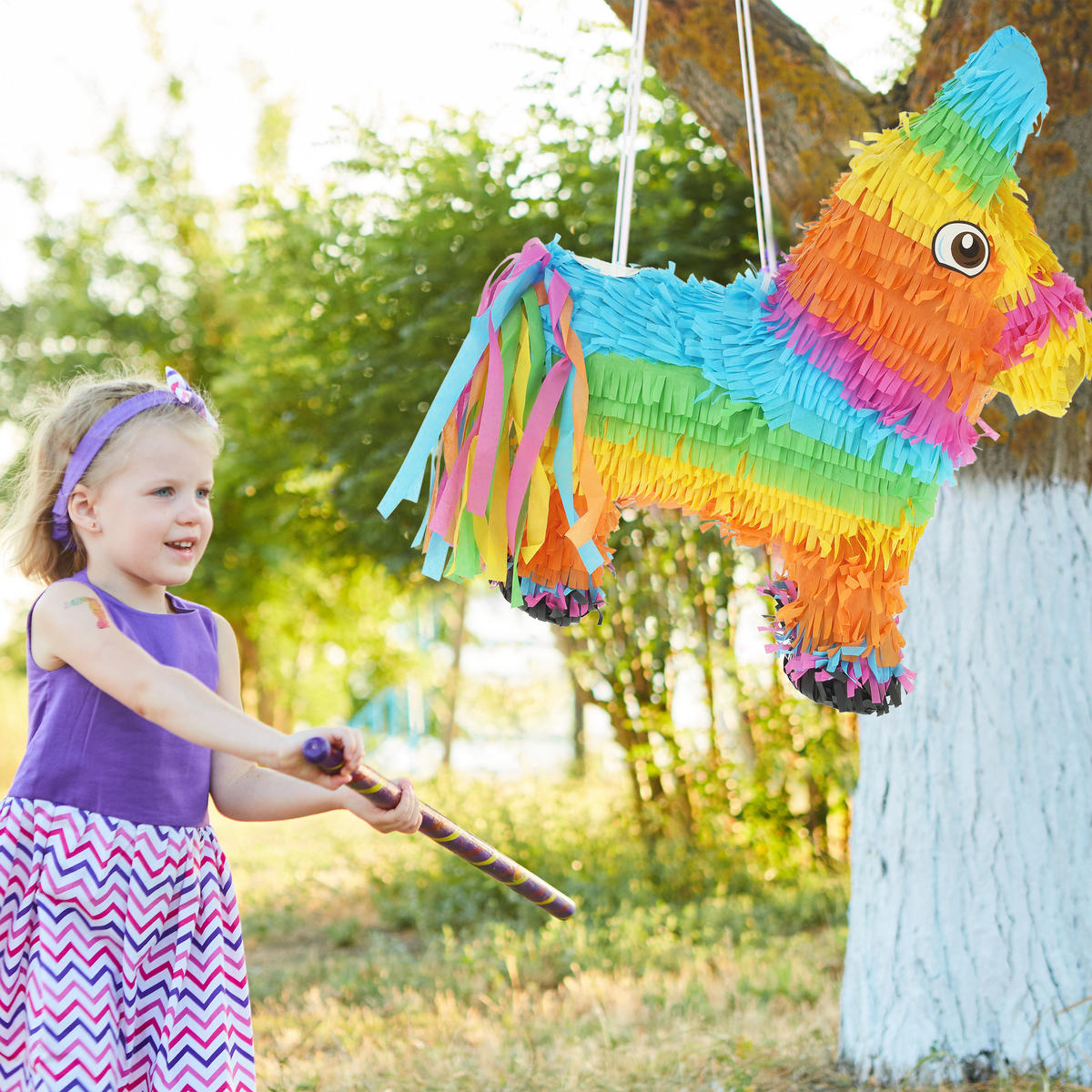 PINATA - Multicolor, Papier/Wellpappe (35/38/12cm) - Relaxdays