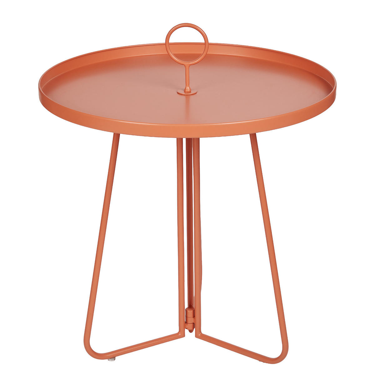 BEISTELLTISCH Porter mit Griff - Rot/Orange, Metall (45/45/53cm) - Butlers