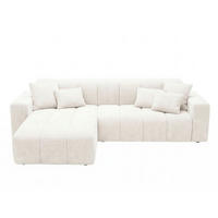 ECKSOFA Nork Creme Links - Creme, Holz/Textil (180/265cm) - Graingold