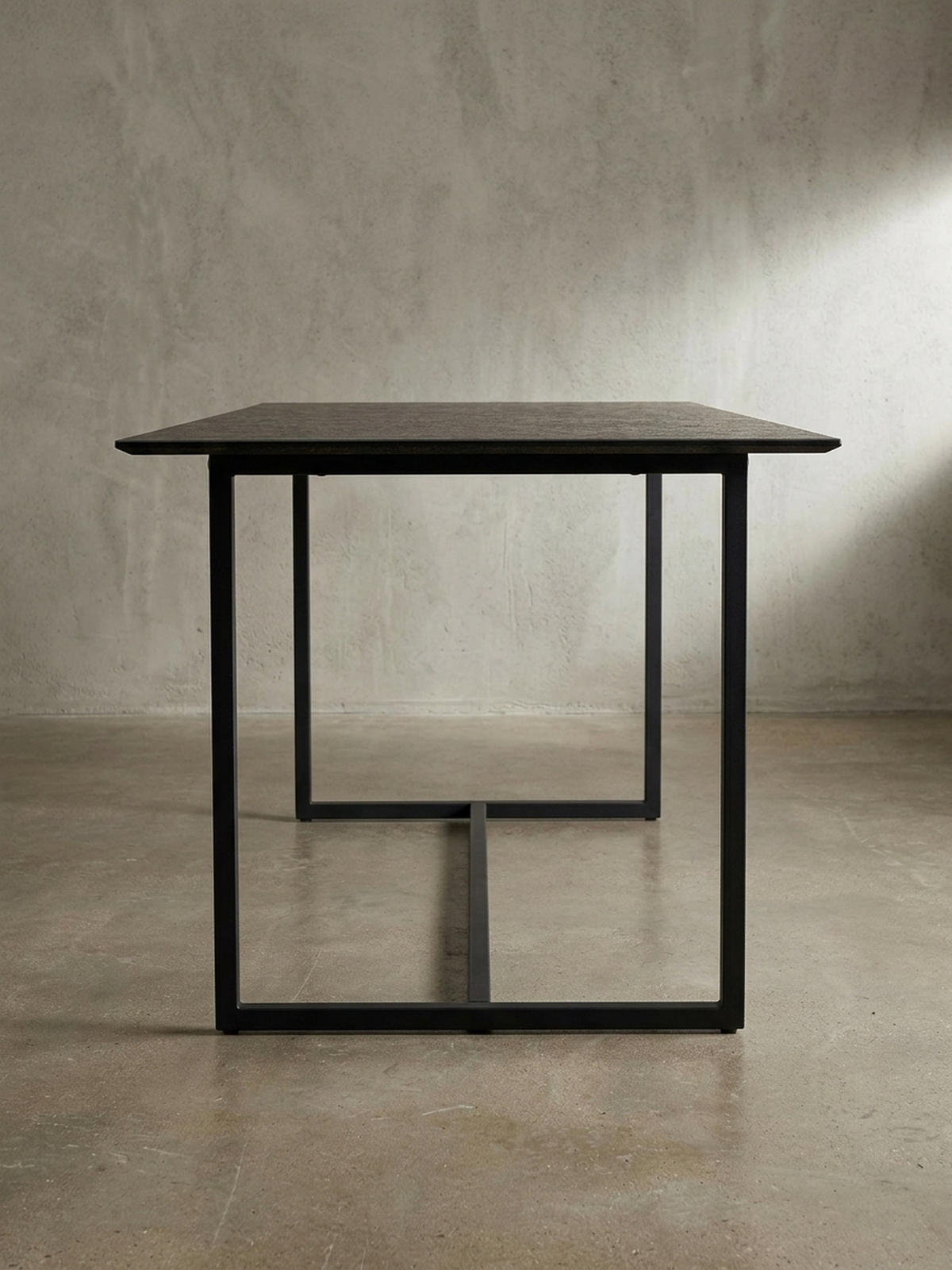 ESSTISCH Glas Keramik Marmoroptik Designer 180x90 ARCTIC, Schwarz 180x90x76 cm - Schwarz, Glas/Metall (90/180/76cm) - KADIMA DESIGN
