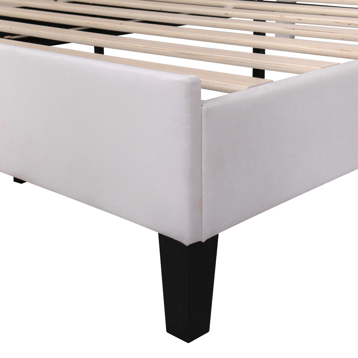 POLSTERBETT 140x200cm, Blumenform, Samt, Beige - Beige, Textil (140/200cm)