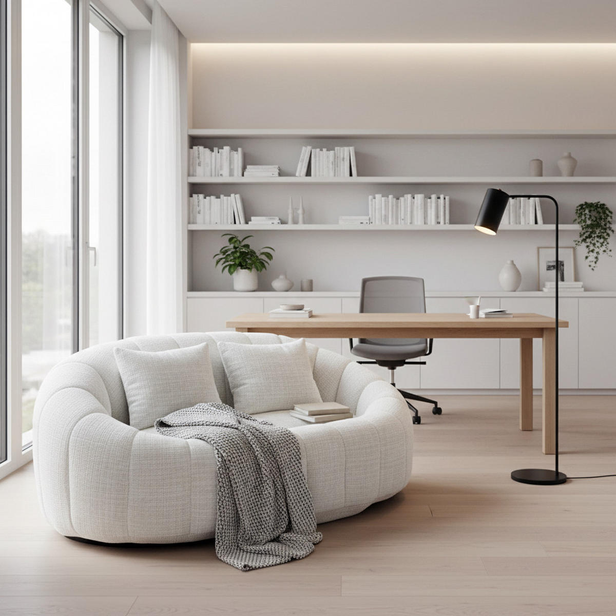 BEAN BAG SOFA – Komfortabler Lazy Lounger mit hochdichtem Memory - Beige, Textil (150/63/95cm) - Urban Meuble