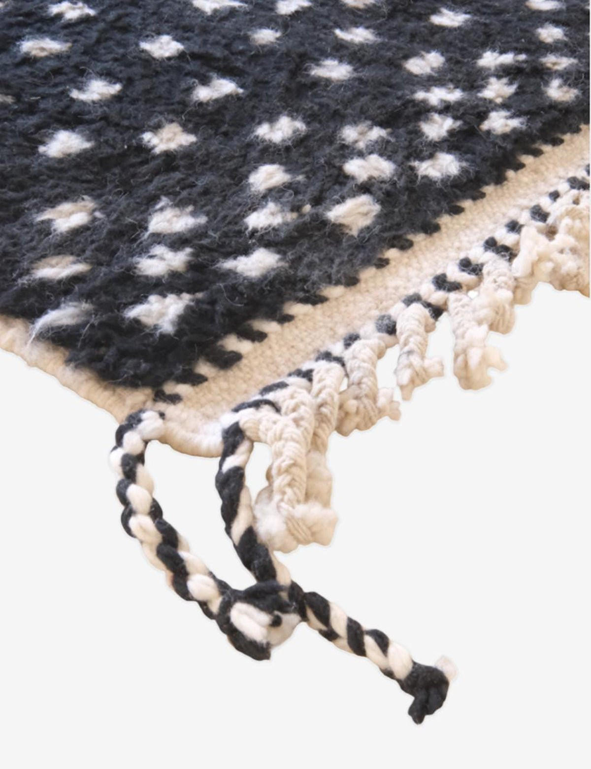 BERBERTEPPICH Design Wolle 191x 211 cm - Schwarz, Naturmaterialien (191/211cm) - AFK Living