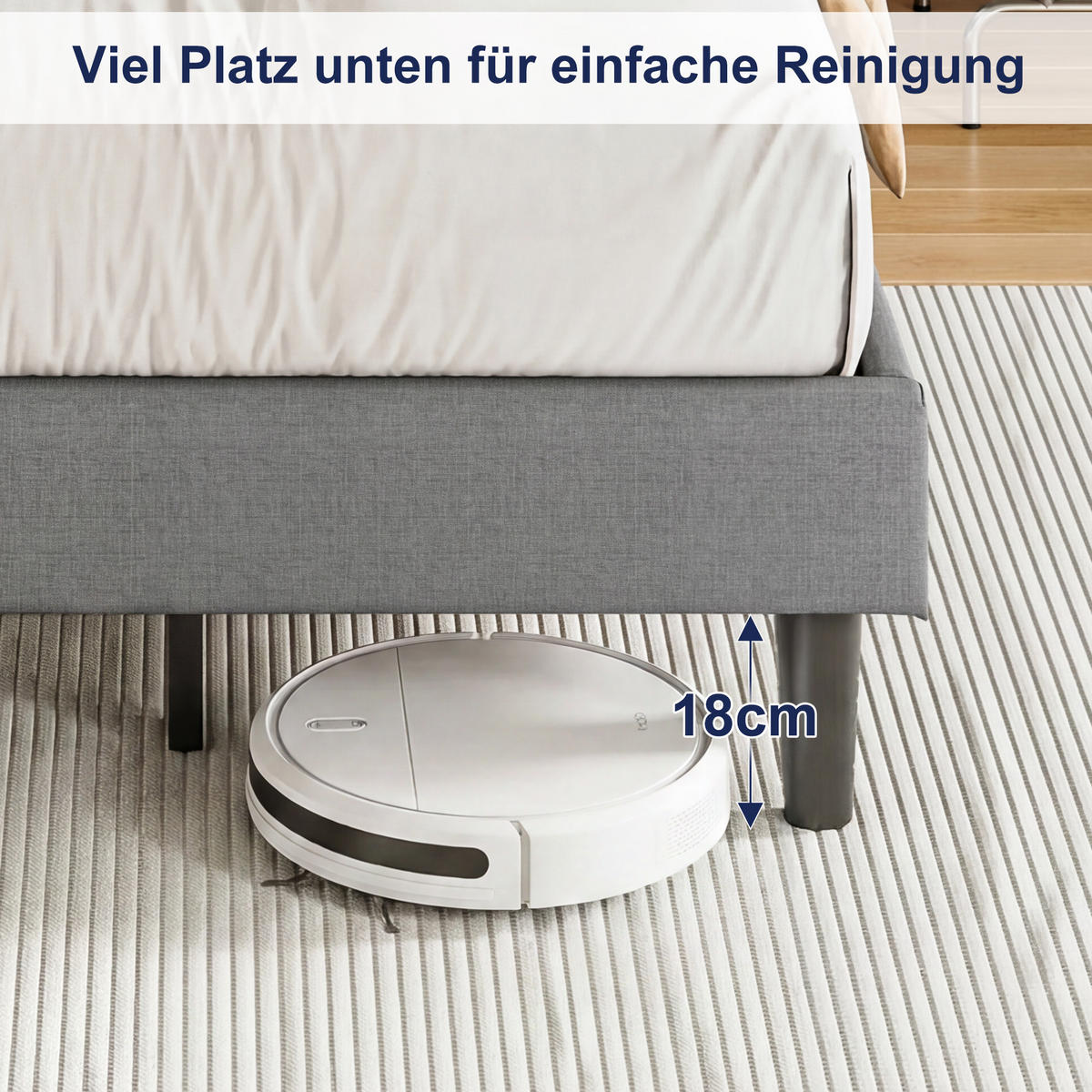 POLSTERBETT 90x200 cm mit LED & USB, Lattenrost, Grau - Grau, Metall (90/200cm)