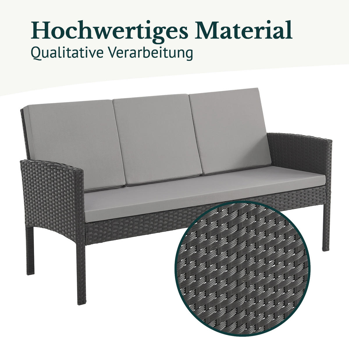 SITZGRUPPE Denver Schwarz - Schwarz, Kunststoff - SVITA