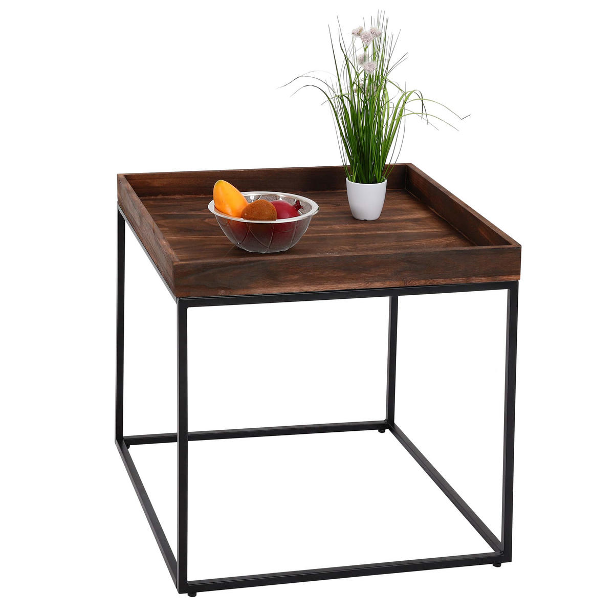 BEISTELLTISCH quadratisch Dunkelbraun - Dunkelbraun, Holz (60/60/60cm) - MCW