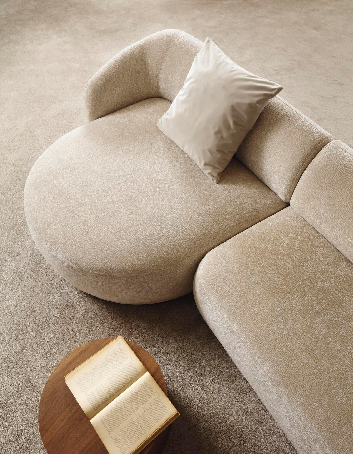 MODULSOFA NOBO Beige 144x147x75 cm - Beige, Textil (144/75/147cm) - FURNLUX