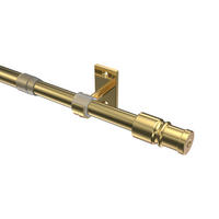 SCHEIBENSTANGE/CAFÉHAUSSTANGE Sora 55-85 cm, 12/10 mm Ø, Messing-farbig - Messingfarben, Kunststoff/Metall (3.5/3.2/85cm) - INTERDECO