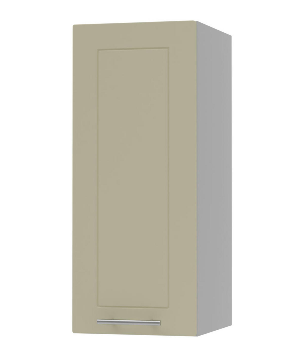 KÜCHENHÄNGESCHRANK Kvantum W2/30 Vanille Matt / Grau Matt 30 / 32,5 / 72cm - Creme/Grau, Holz/Holzwerkstoff (30/72/32.5cm) - Feldmann-Wohnen