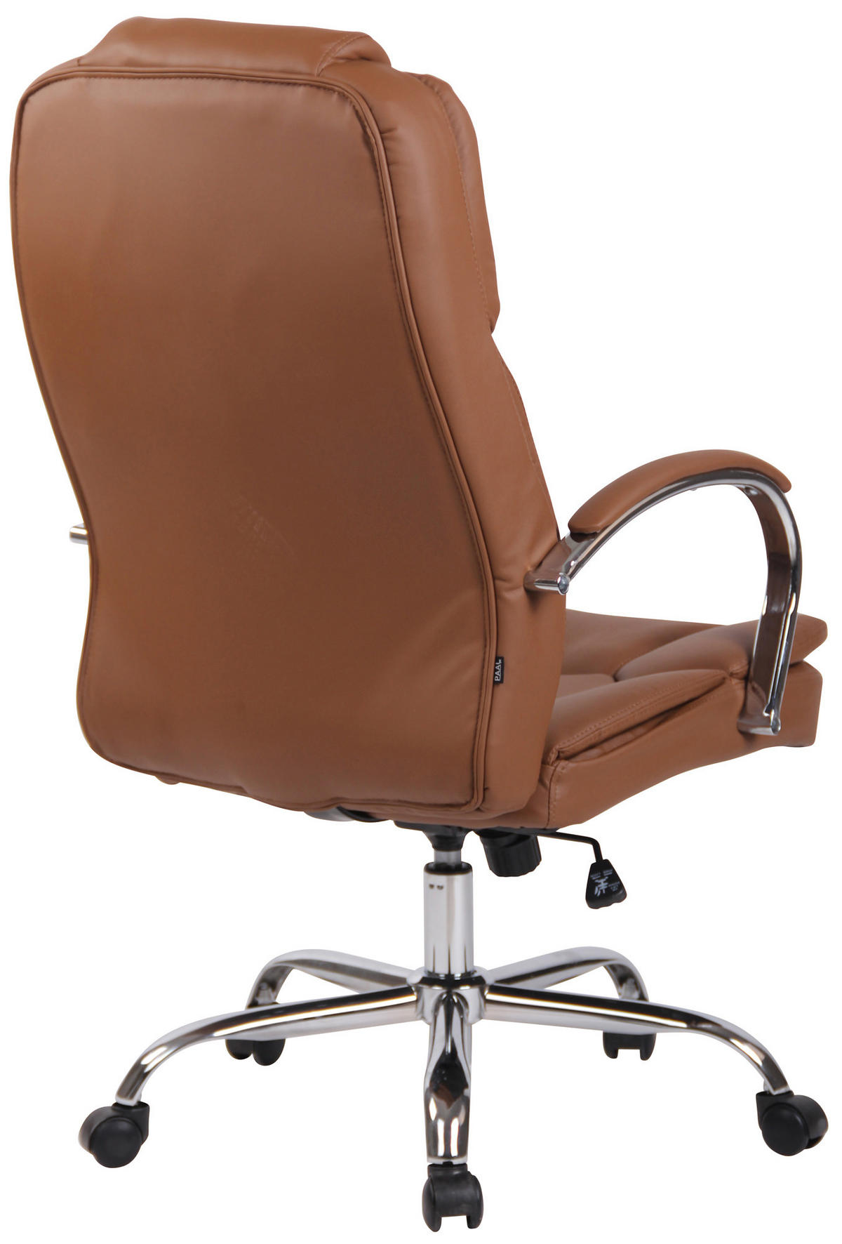 BÜROSTUHL JUBEL 115x62x70 Hellbraun Kunstleder Metall - Hellbraun, Leder/Metall (62/115/70cm) - DELUKE