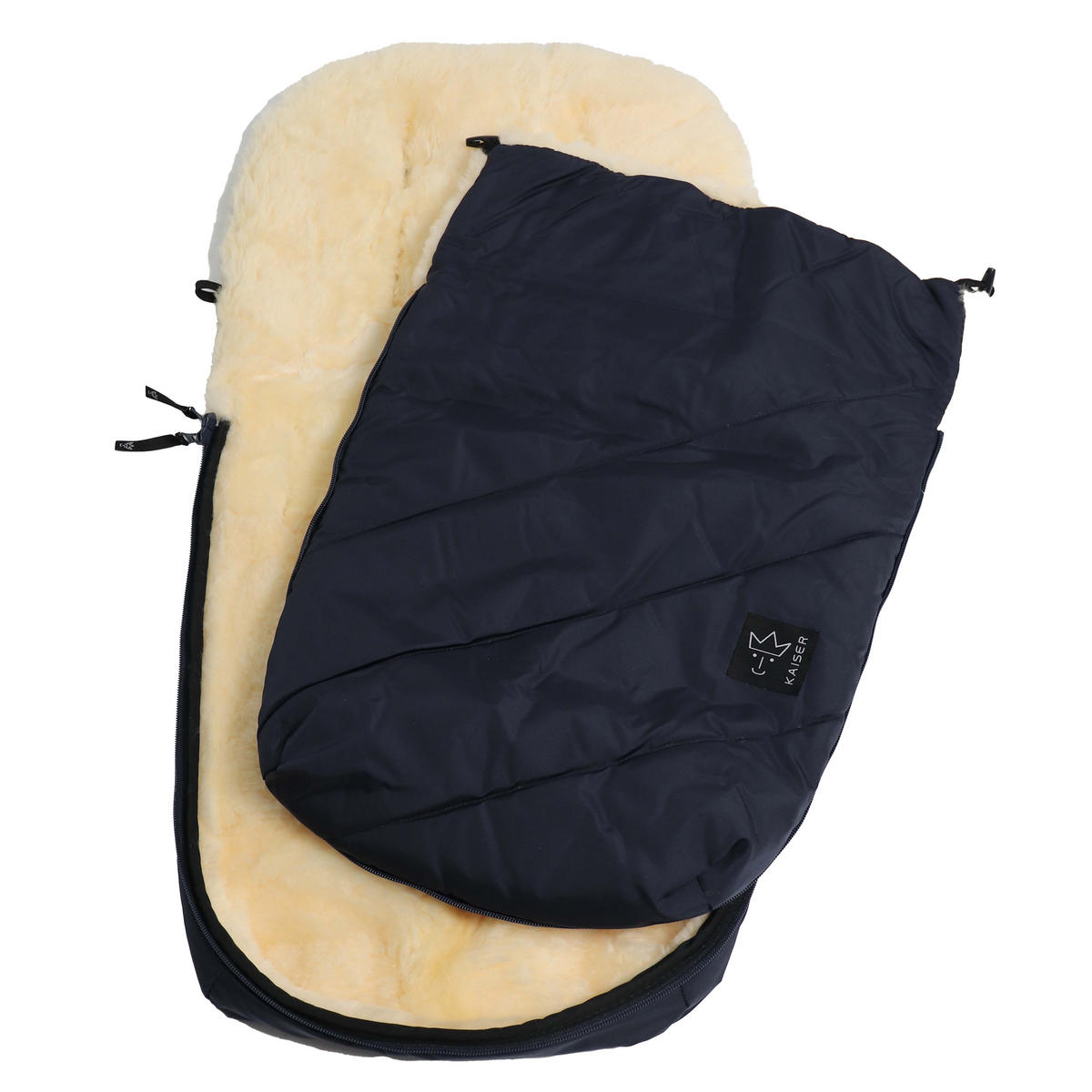LAMMFELL-FUSSSACK Paat 2.0, navy - Dunkelblau, Fell (45/85cm) - Kaiserbaby