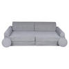 KINDERSOFA, Slimcord, Hellgrau - Hellgrau, Textil (160/48/80cm) - MeowBaby