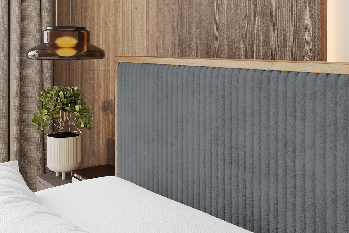 BOXBETT LOLLI9 - 160x200 - H3 Dunkelgrau - Dunkelgrau, Holzwerkstoff (160/200cm) - ALTDECOR