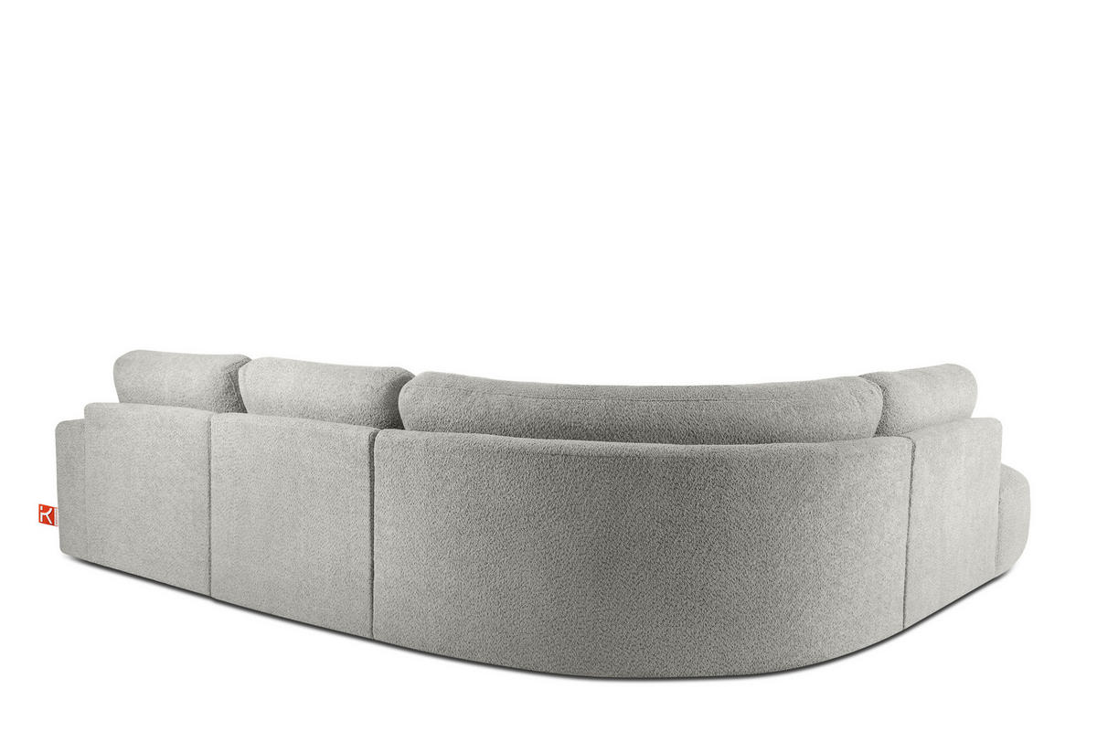 ECKSOFA LINKS ZUCCO, Hellaschgrau - Hellgrau, Holz/Holzwerkstoff (304/293cm) - KONSIMO®