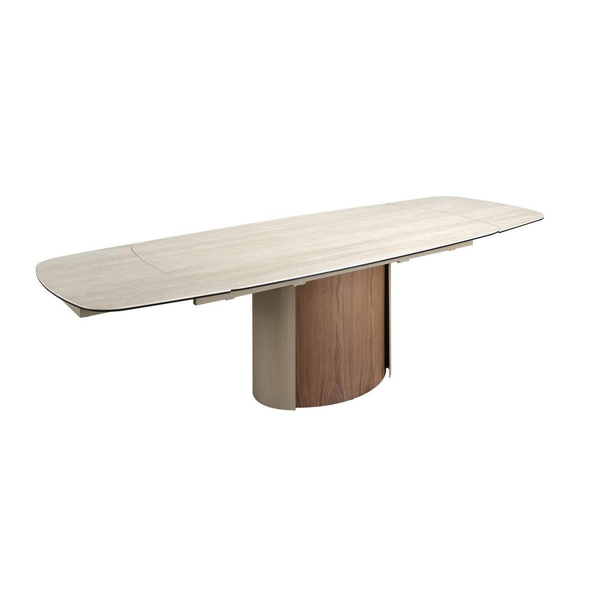 ESSTISCH Rechteckig Sand Walnuss 180/100/76 cm - Beige, Stein (100/180/76cm) - ANGEL CERDA