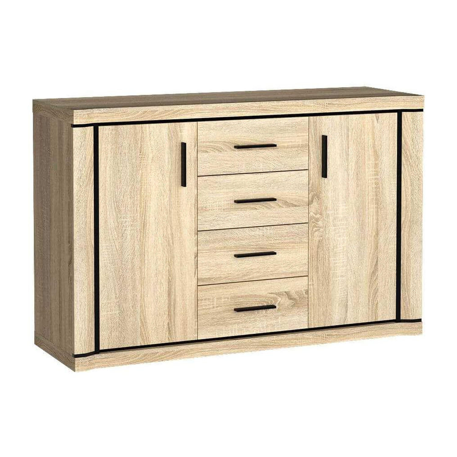KOMMODE Dallas D-5 137 x 91 x 43,5 cm Eiche Sonoma - Sonoma Eiche, Holzwerkstoff/Kunststoff (137/91/43.5cm) - Koseto
