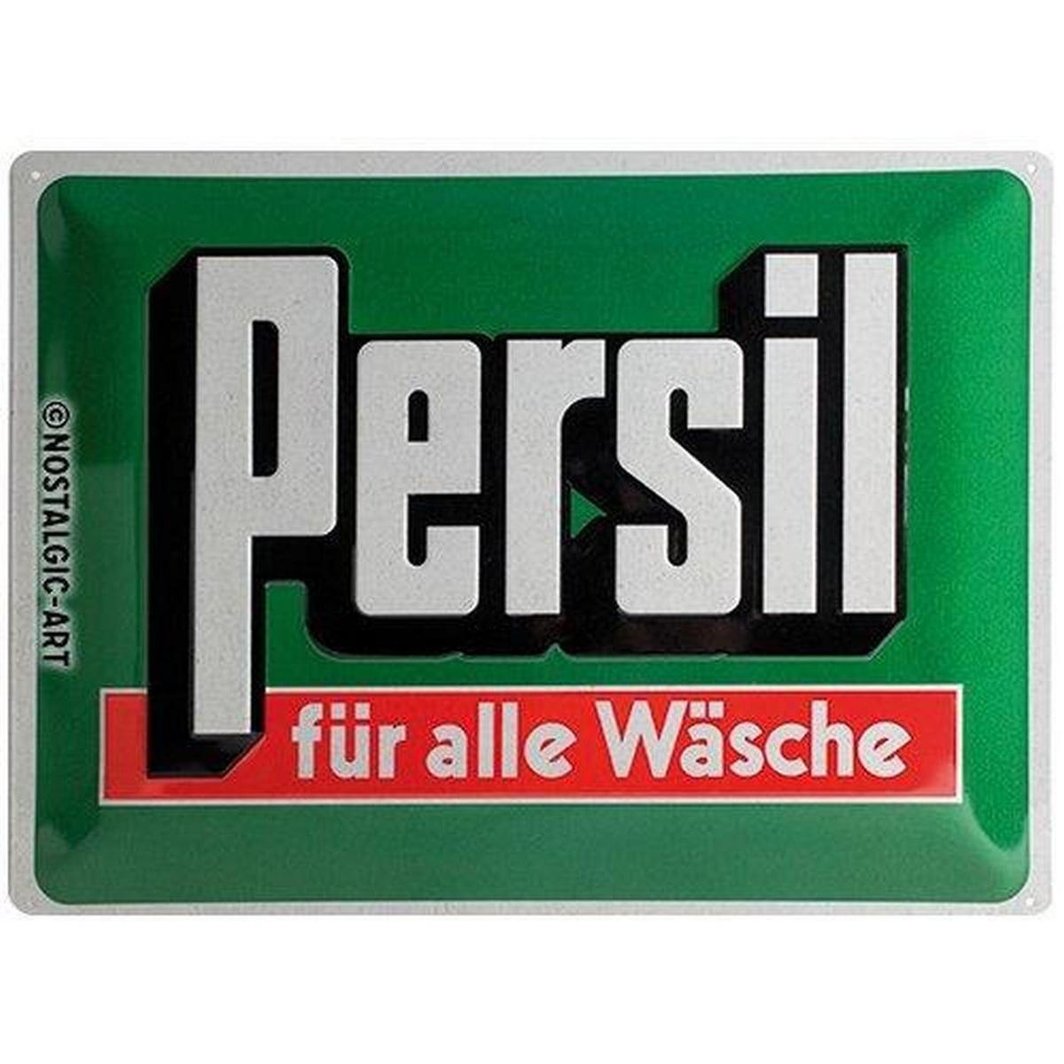 BLECHSCHILD 30/40 cm Persil Für alle Wäsche - Multicolor, Metall (40/30/0.2cm) - Nostalgic-Art