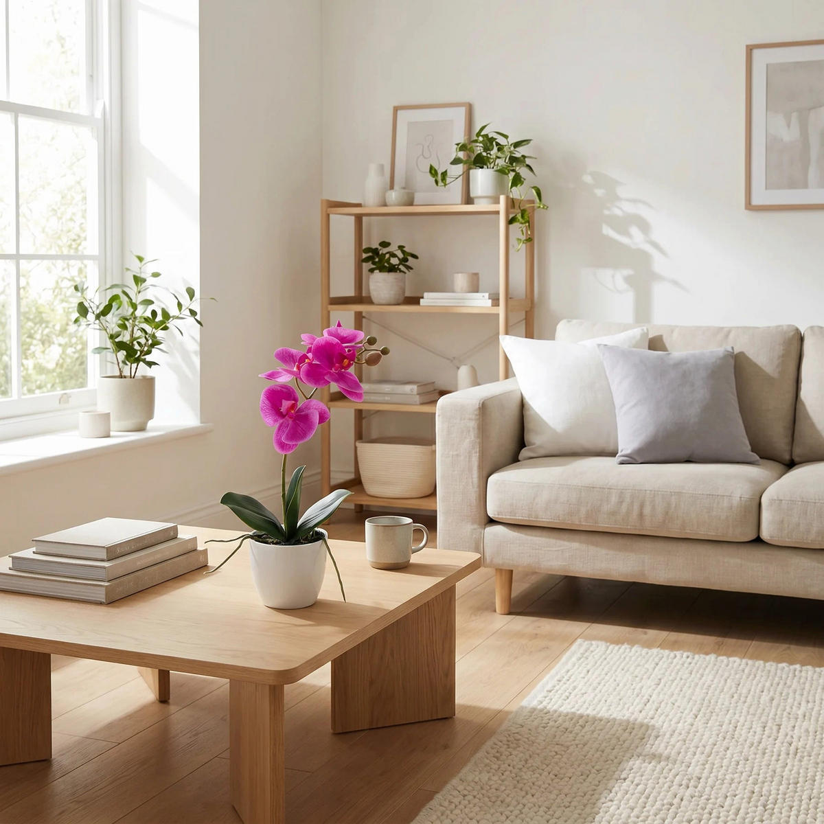 KUNSTBLUME Künstliche Orchidee - Juan 36 cm - Lila, Kunststoff (35cm) - aplanta