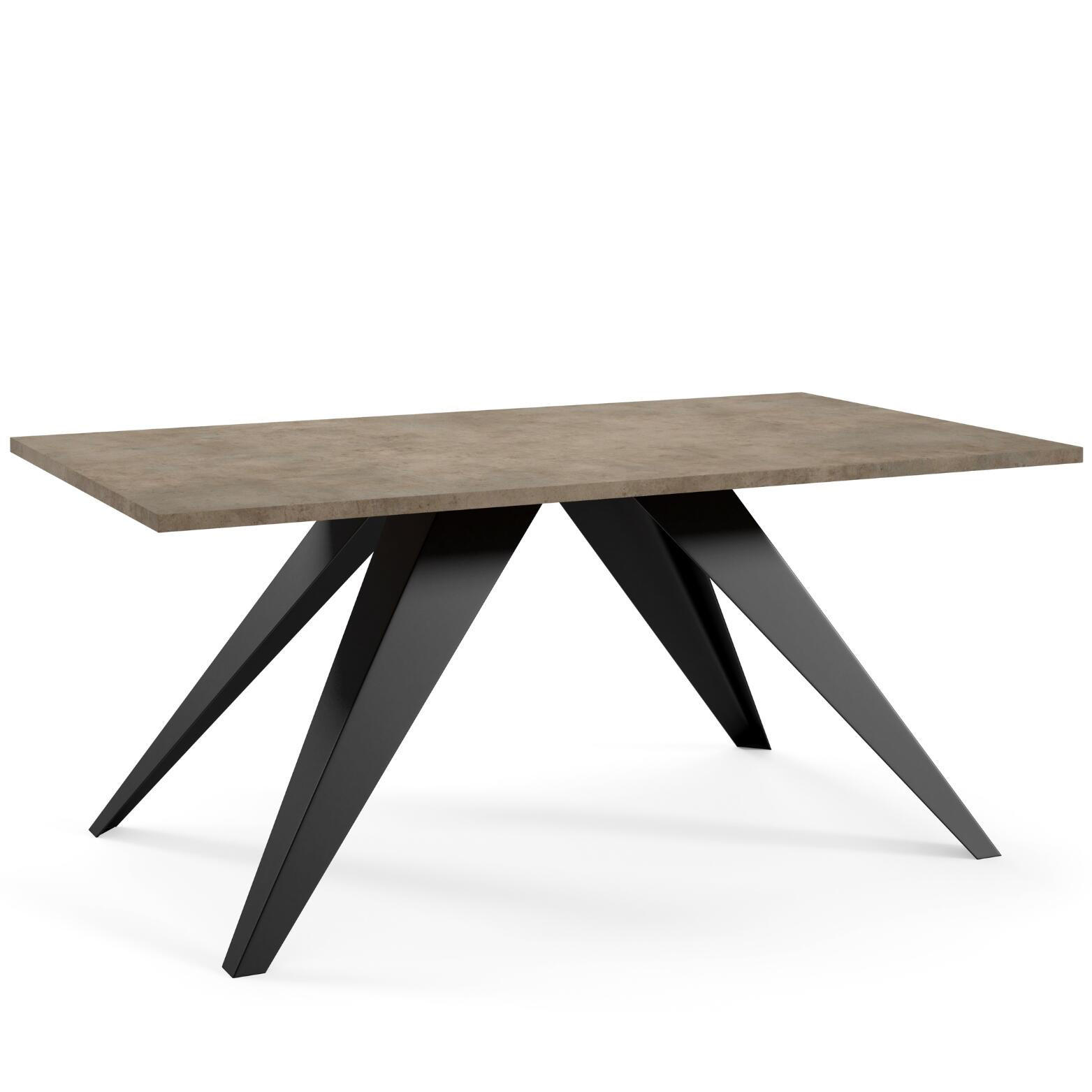 Furnlux Couchtisch Grau, Schwarz 60x48x120 cm