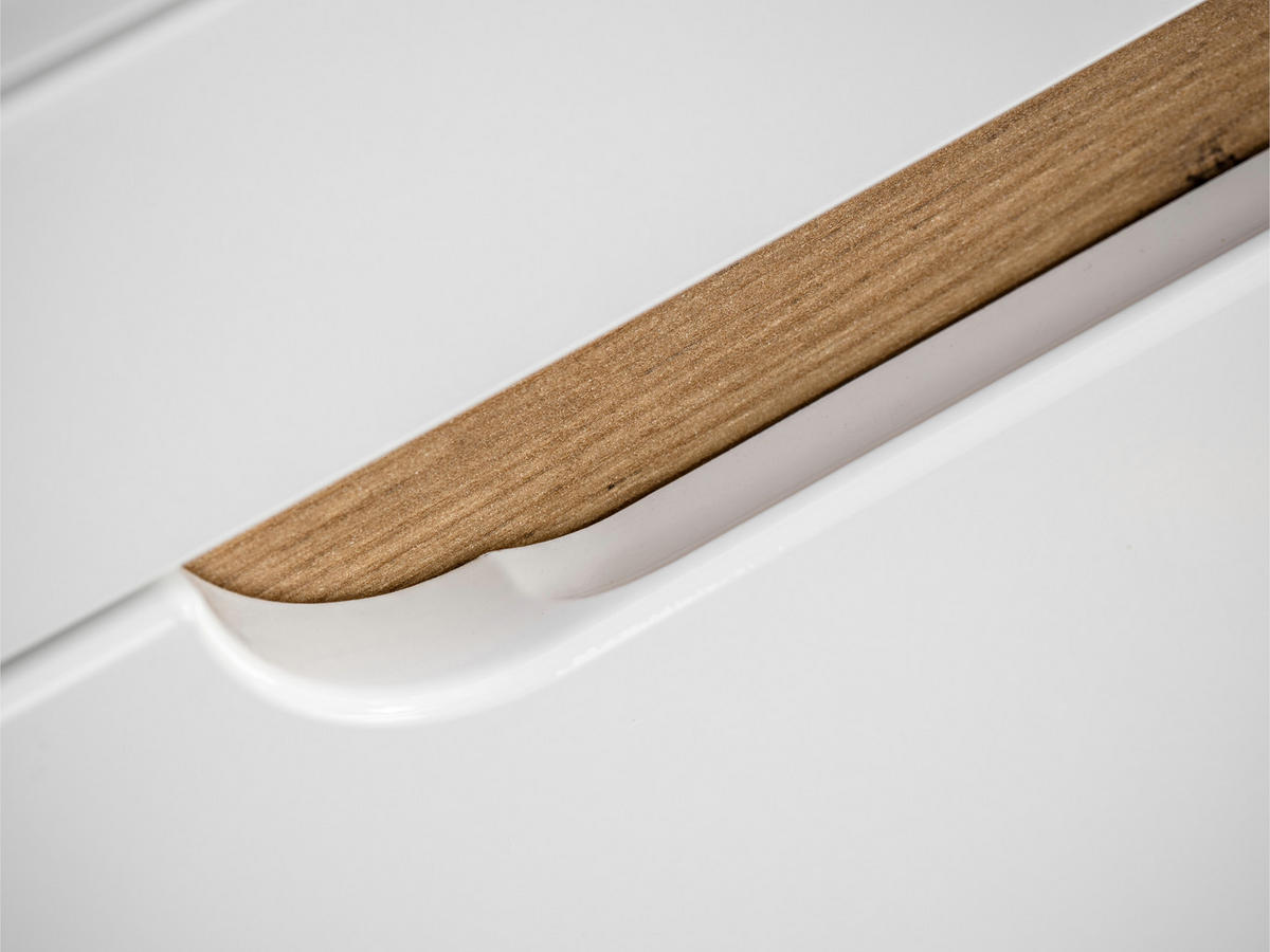 HOCHSCHRANK ARVIDA SZK4 Offenes Regal Eiche Weiß - Weiß, Holzwerkstoff (35/170/35cm) - Komodee