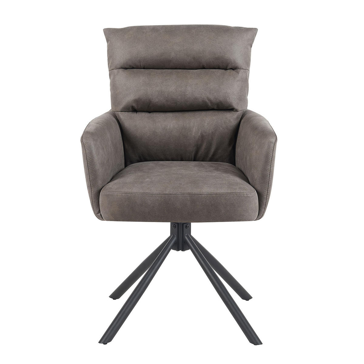 ARMLEHNSTUHL Mika-Jana 2er-Set - Taupe/Schwarz, Textil/Metall (59/94/66cm) - DUBI Möbel