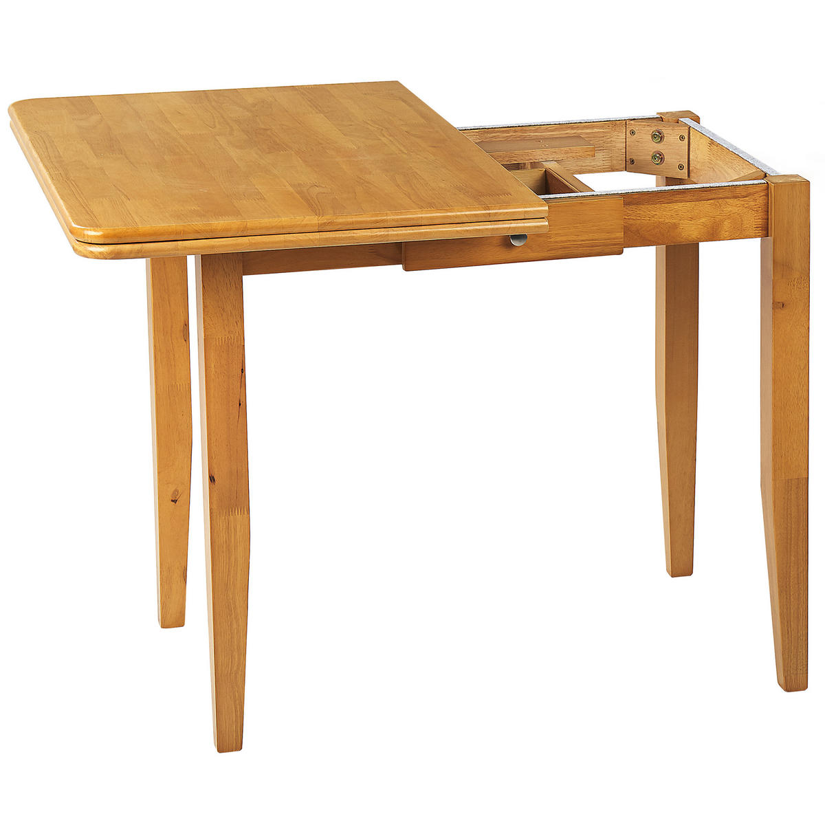 ESSTISCH 90-120/90/76 cm Hellbraun Rechteckig Masela - Hellbraun, Holz (90/120/76cm) - Beliani
