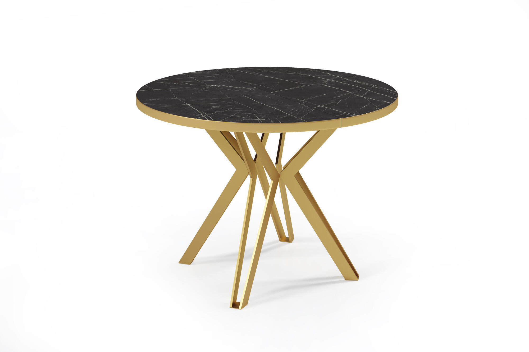 ESSTISCH RANDI Schwarz 100x176x76 cm - Schwarz, Holzwerkstoff (176/100/76cm) - FURNLUX