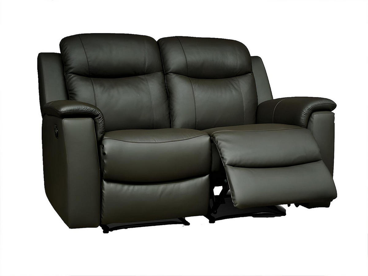 COUCHGARNITUR - 5 Personen - leder - schwarz Evasion - Schwarz, Leder (156/100/96cm) - Vente-Unique