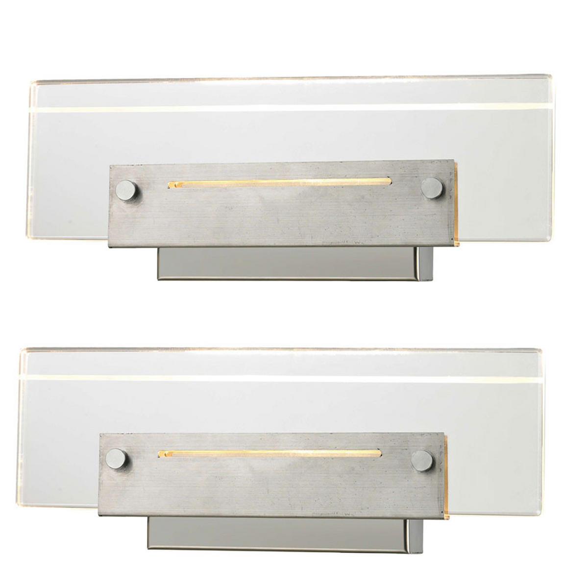 LED WANDLEUCHTE Chrom Acryl Silber 2er Set - Silberfarben, Metall (11/5.5/16cm)