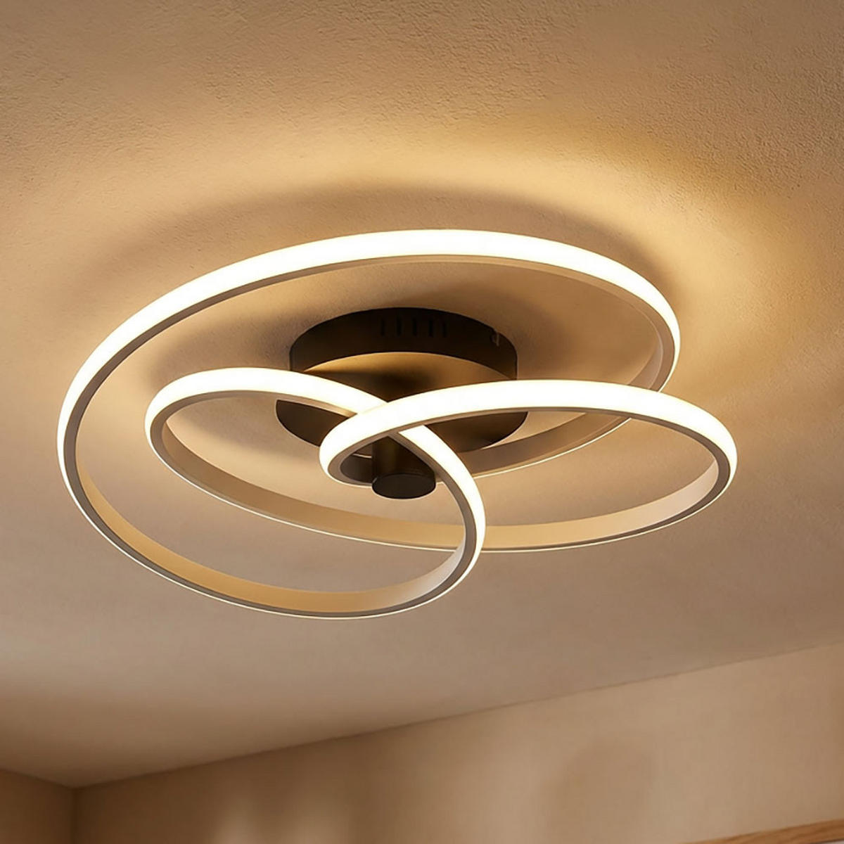 LED DECKENLEUCHTE Aluminium Silber matt - Silberfarben, Metall (50/50/16cm) - Globo Lighting