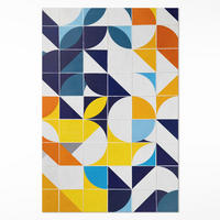 TEPPICH 120x180 cm Geometrische Formen Moderne Mosaik - Multicolor, Kunststoff (120/180cm) - Wallfluent