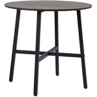JEDÁLENSKÝ stôl 80/76 cm hnedý, drevovláknitá doska a kovová konštrukcia - hnedá, kompozitné drevo (80/80/76cm) - BEAOK