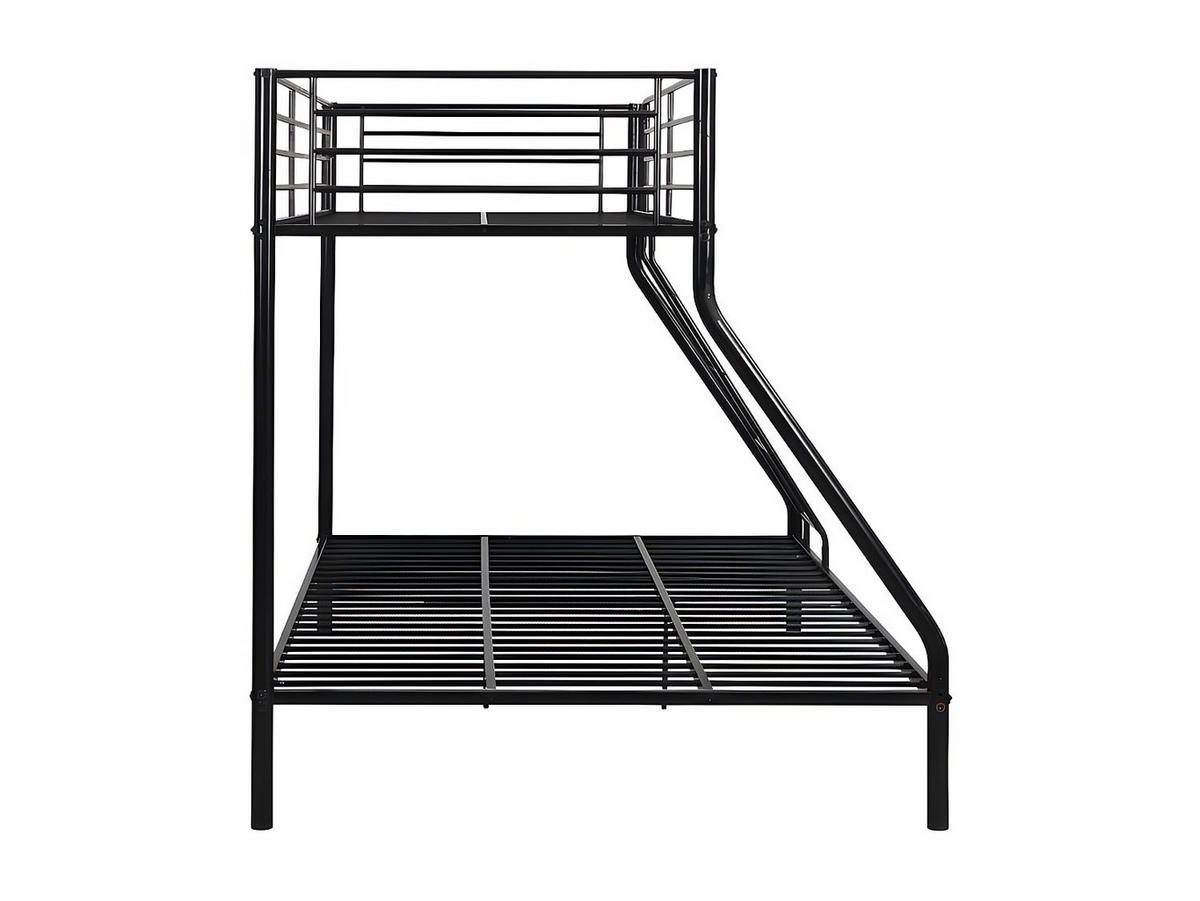 ETAGENBETT - 90 & 140 x 190 cm - Stahl - Schwarz - ELEVATIO IV - Schwarz, Metall - Vente-Unique